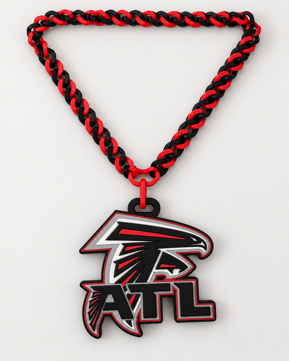 Falcons ATL pendant and red black chain